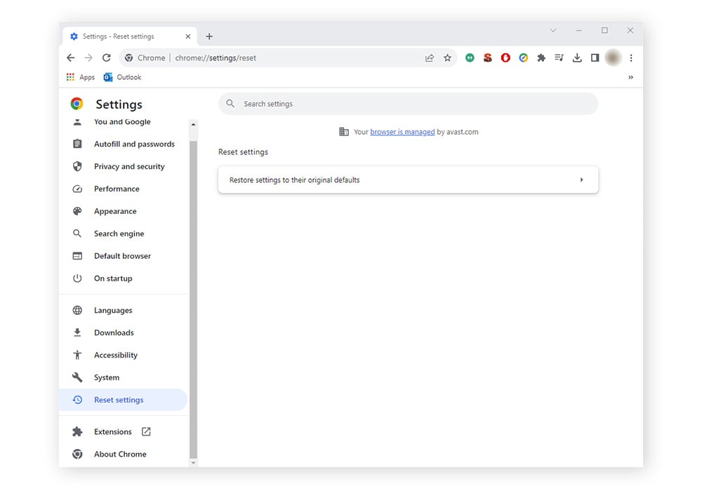 Réinitialisez les paramètres de votre navigateur pour supprimer un browser hijacker.