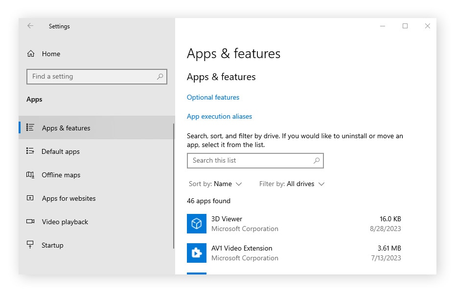 Désinstallation manuelle d'un browser hijacker via l'option Applications installées sous Windows.
