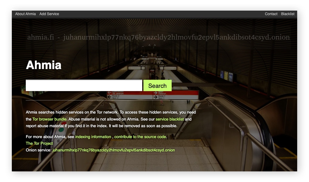 Ahmia est l'un des meilleurs moteurs Dark Web.