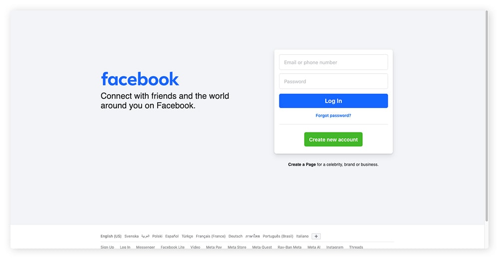 Facebook est aussi accessible sur le Dark Web.