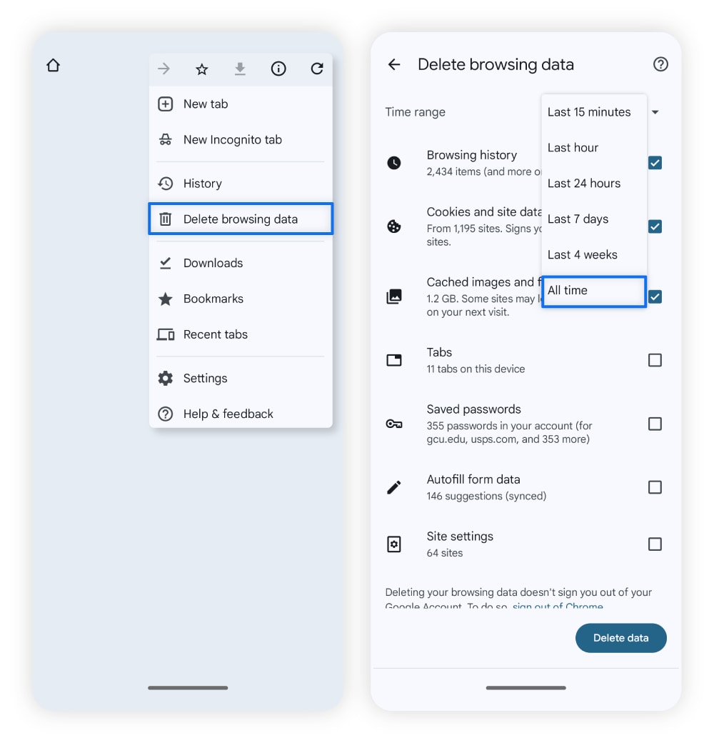 Comment supprimer l’historique de navigation sur les téléphones Android.