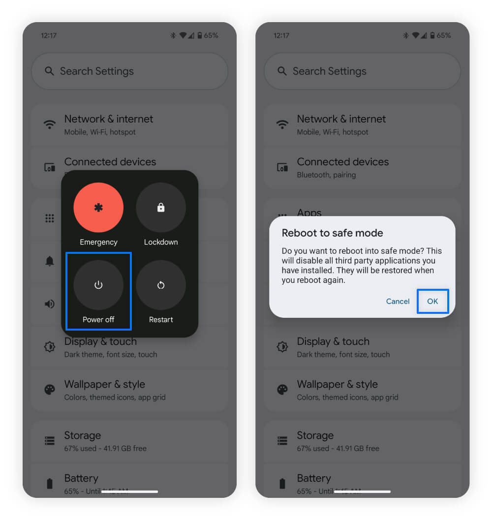 Comment redémarrer votre téléphone Android en mode sans échec pour supprimer les virus.