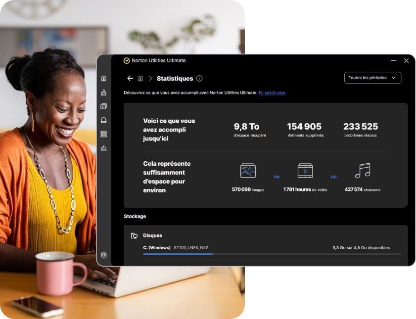 Norton Utilities Ultimate peut accélérer votre ordinateur en libérant de l'espace.