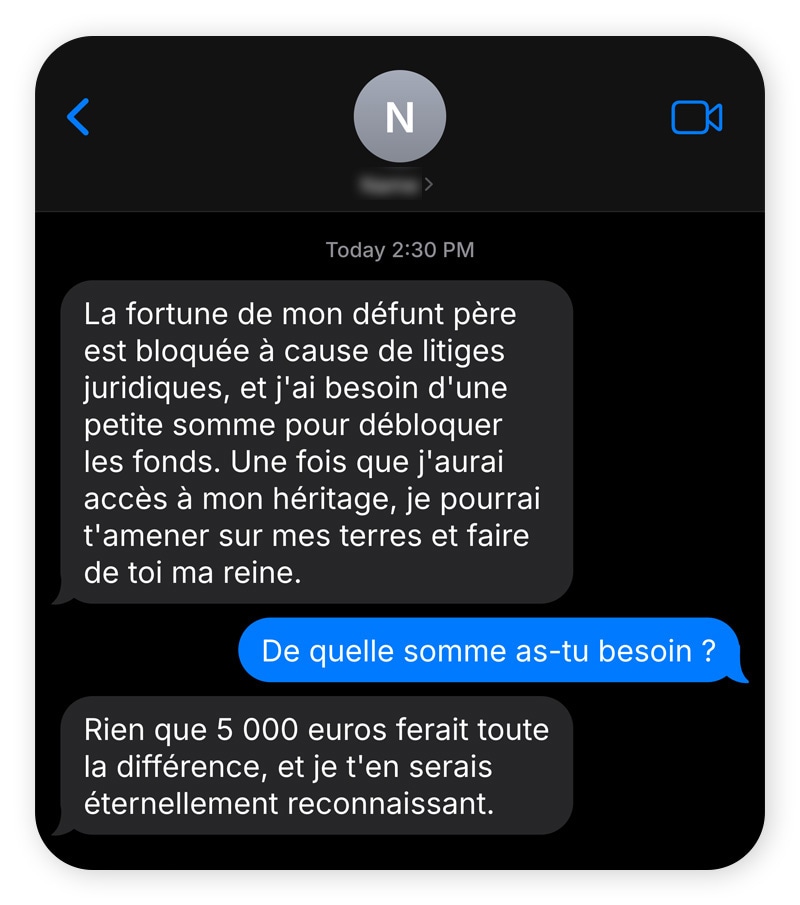 Un forum de discussion impliquant une escroquerie sentimentale nigériane.