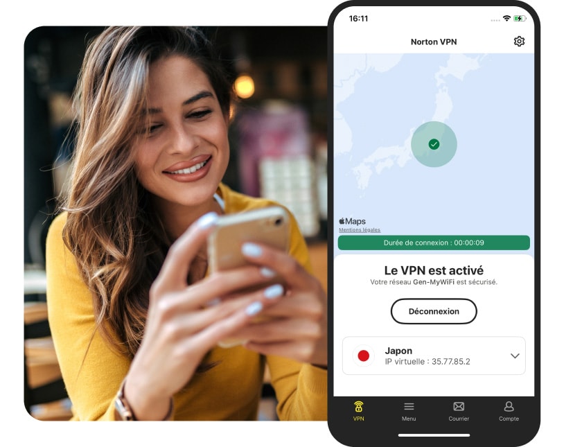 Connectez-vous à un serveur dans le pays de votre choix avec notre VPN pour iPhone.
