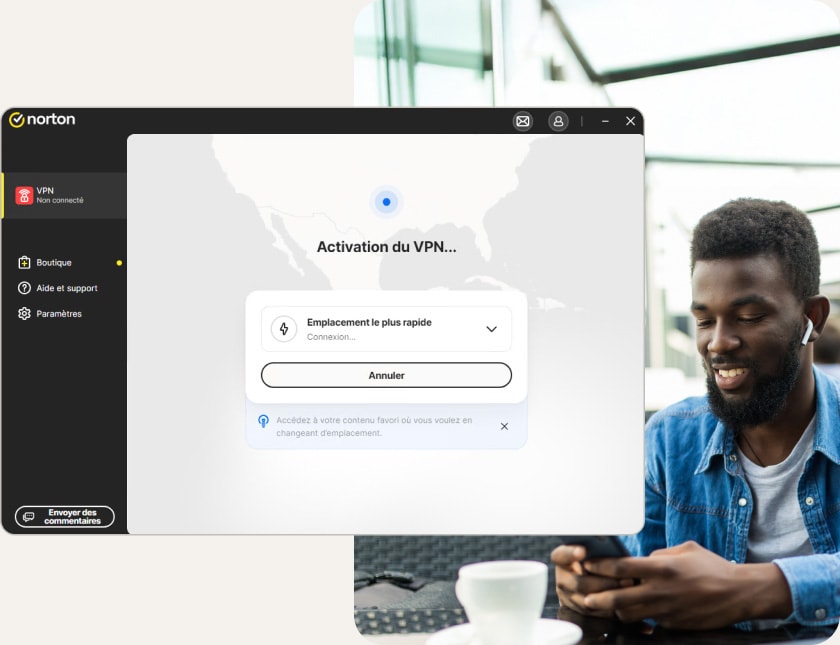 Activation de Norton VPN.