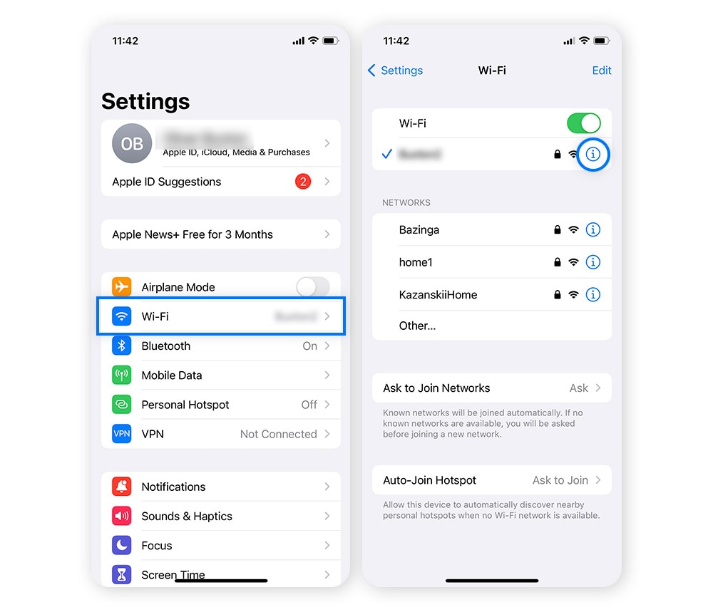 Captures d'écran montrant comment voir l'adresse IP sur un appareil Android.